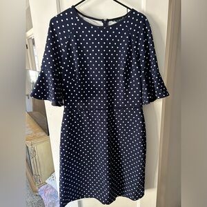 Ralph Lauren Dark Blue and White Polka Dot Dress